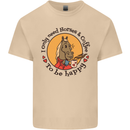 I Only Need Horses and Coffee Equestrian Mens Cotton T-Shirt Tee Top Sand