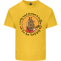 I Only Need Horses and Coffee Equestrian Mens Cotton T-Shirt Tee Top Yellow