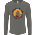 I Only Need Horses and Coffee Equestrian Mens Long Sleeve T-Shirt Charcoal