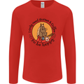 I Only Need Horses and Coffee Equestrian Mens Long Sleeve T-Shirt Red