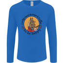I Only Need Horses and Coffee Equestrian Mens Long Sleeve T-Shirt Royal Blue