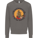 I Only Need Horses and Coffee Equestrian Mens Sweatshirt Jumper Charcoal