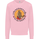 I Only Need Horses and Coffee Equestrian Mens Sweatshirt Jumper Light Pink