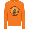 I Only Need Horses and Coffee Equestrian Mens Sweatshirt Jumper Orange