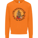 I Only Need Horses and Coffee Equestrian Mens Sweatshirt Jumper Orange