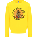 I Only Need Horses and Coffee Equestrian Mens Sweatshirt Jumper Yellow
