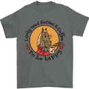 I Only Need Horses and Coffee Equestrian Mens T-Shirt 100% Cotton Charcoal