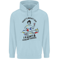 I Paint & I Know Things Artist Art Childrens Kids Hoodie Light Blue