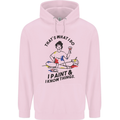 I Paint & I Know Things Artist Art Childrens Kids Hoodie Light Pink