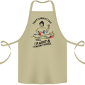 I Paint & I Know Things Artist Art Cotton Apron 100% Organic Khaki