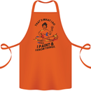 I Paint & I Know Things Artist Art Cotton Apron 100% Organic Orange
