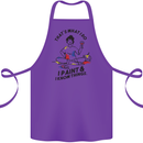 I Paint & I Know Things Artist Art Cotton Apron 100% Organic Purple
