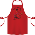 I Paint & I Know Things Artist Art Cotton Apron 100% Organic Red