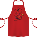 I Paint & I Know Things Artist Art Cotton Apron 100% Organic Red