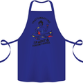 I Paint & I Know Things Artist Art Cotton Apron 100% Organic Royal Blue