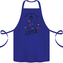 I Paint & I Know Things Artist Art Cotton Apron 100% Organic Royal Blue