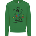 I Paint & I Know Things Artist Art Kids Sweatshirt Jumper Irish Green