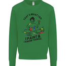 I Paint & I Know Things Artist Art Kids Sweatshirt Jumper Irish Green