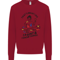 I Paint & I Know Things Artist Art Kids Sweatshirt Jumper Red