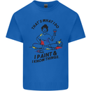 I Paint & I Know Things Artist Art Kids T-Shirt Childrens Royal Blue