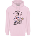 I Paint & I Know Things Artist Art Mens 80% Cotton Hoodie Light Pink