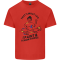 I Paint & I Know Things Artist Art Mens Cotton T-Shirt Tee Top Red