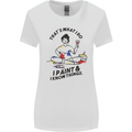 I Paint & I Know Things Artist Art Womens Wider Cut T-Shirt White
