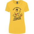 I Paint & I Know Things Artist Art Womens Wider Cut T-Shirt Yellow