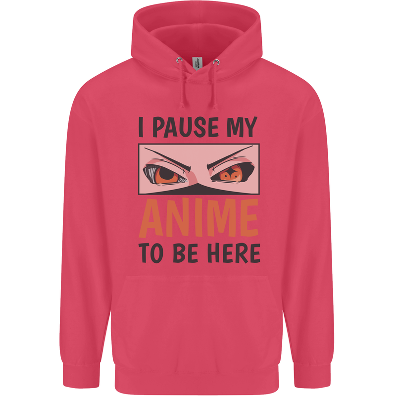 I Paused My Anime To Be Here Funny Childrens Kids Hoodie Heliconia