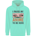 I Paused My Anime To Be Here Funny Childrens Kids Hoodie Peppermint