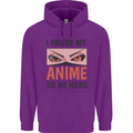 I Paused My Anime To Be Here Funny Childrens Kids Hoodie Purple