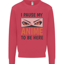 I Paused My Anime To Be Here Funny Kids Sweatshirt Jumper Heliconia