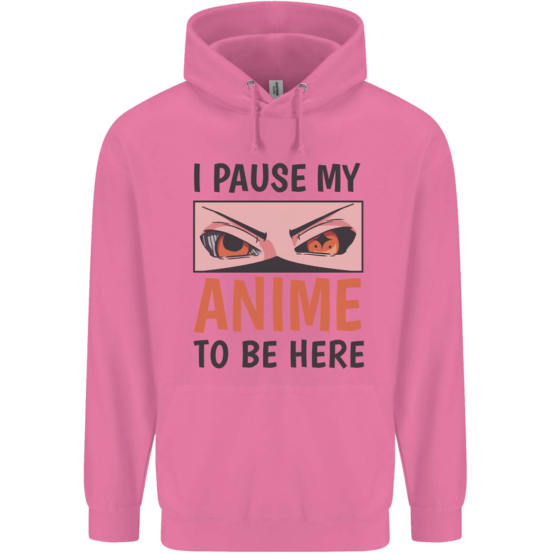 I Paused My Anime To Be Here Funny Mens 80% Cotton Hoodie Azelea