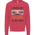 I Paused My Anime To Be Here Funny Mens Sweatshirt Jumper Heliconia