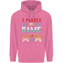 I Paused My Game to Be Here Gaming Gamer Mens 80% Cotton Hoodie Azelea
