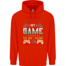 I Paused My Game to Be Here Gaming Gamer Mens 80% Cotton Hoodie Bright Red