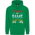 I Paused My Game to Be Here Gaming Gamer Mens 80% Cotton Hoodie Irish Green