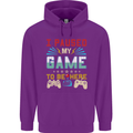 I Paused My Game to Be Here Gaming Gamer Mens 80% Cotton Hoodie Purple