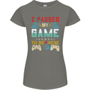 I Paused My Game to Be Here Gaming Gamer Womens Petite Cut T-Shirt Charcoal