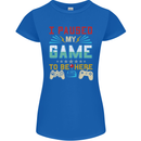 I Paused My Game to Be Here Gaming Gamer Womens Petite Cut T-Shirt Royal Blue
