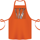 I Play With Knives Funny Chef Cotton Apron 100% Organic Orange