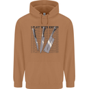 I Play With Knives Funny Chef Mens 80% Cotton Hoodie Caramel Latte
