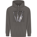 I Play With Knives Funny Chef Mens 80% Cotton Hoodie Charcoal