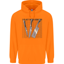 I Play With Knives Funny Chef Mens 80% Cotton Hoodie Orange