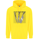 I Play With Knives Funny Chef Mens 80% Cotton Hoodie Yellow