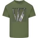 I Play With Knives Funny Chef Mens Cotton T-Shirt Tee Top Military Green