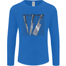 I Play With Knives Funny Chef Mens Long Sleeve T-Shirt Royal Blue