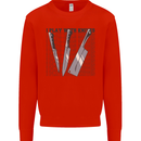 I Play With Knives Funny Chef Mens Sweatshirt Jumper Bright Red