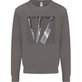 I Play With Knives Funny Chef Mens Sweatshirt Jumper Charcoal