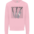 I Play With Knives Funny Chef Mens Sweatshirt Jumper Light Pink